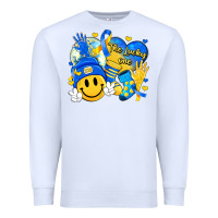White retro disco ball the lucky few smile face Premium Sweatshirt - Artiststas