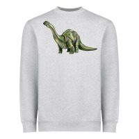 Heather Grey dinosaur brontosaurus Heavyweight Sweatshirt - Artiststas