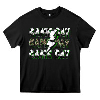 Black game day game day soccer lightning bolt Heavy Core Tee - Zillion Design Studio