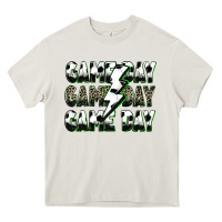 Cream game day game day soccer lightning bolt Heavy Core Tee - Zillion Design Studio