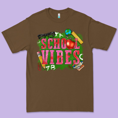 School Vibes Premium Tee Designed By Texasbilliewilder