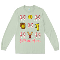 Matcha softball coquette bow Long Sleeve Tee - JahusDesignShop