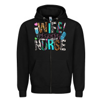 Black wife mom nurse Zipper Hoodie - NancyCooperArtShop