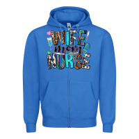 True Royal wife mom nurse Zipper Hoodie - NancyCooperArtShop