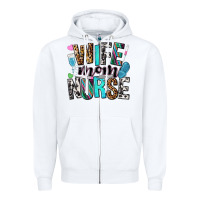 White wife mom nurse Zipper Hoodie - NancyCooperArtShop