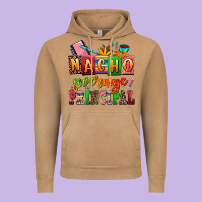 Nacho Average Principal Vintage Hoodie Designed By Adodesignshop