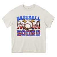Cream baseball mom squad Heavy Core Tee - texasbilliewilder