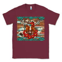 Burgundy longhorn with gemstone Classic Tee - Artiststas