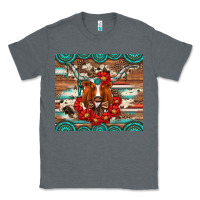 Charcoal Heather longhorn with gemstone Classic Tee - Artiststas
