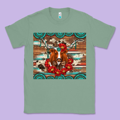 Longhorn With Gemstone Classic Tee Designed By Artiststas