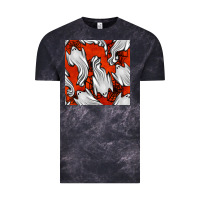 Cloud Black flying ghosts seamless pattern Vintage Tee - BundleAndBundleShop