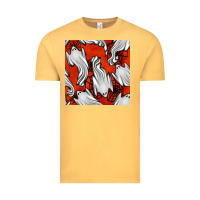 Vintage Mustard flying ghosts seamless pattern Vintage Tee - BundleAndBundleShop