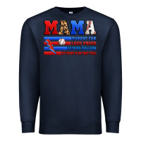 Navy baseball mama Premium Sweatshirt - Artiststas