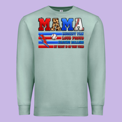 Baseball Mama Premium Sweatshirt Designed By Artiststas
