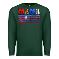 Sports Green baseball mama Premium Sweatshirt - Artiststas