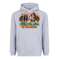 Heather Grey Fall Cutest Pumpkin In The Patch Pig Heavyweight Hoodie - LillyAllenDesigns