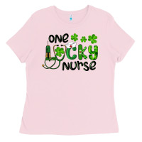 Bubblegum Pink one lucky nurse Ladies Tee - RanaPortraitStore