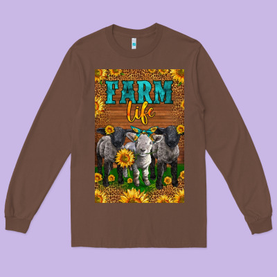 Western Baby Sheeps Farm Life Long Sleeve Tee Designed By Lillyallendesigns