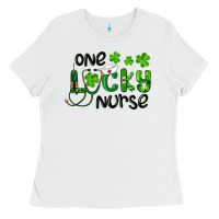 White one lucky nurse Ladies Tee - RanaPortraitStore