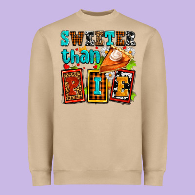 Sweeter Than Pie With Pumpkin Pie Heavyweight Sweatshirt Designed By Adodesignshop