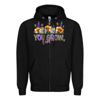 Black you grow girl Zipper Hoodie - NancyCooperArtShop