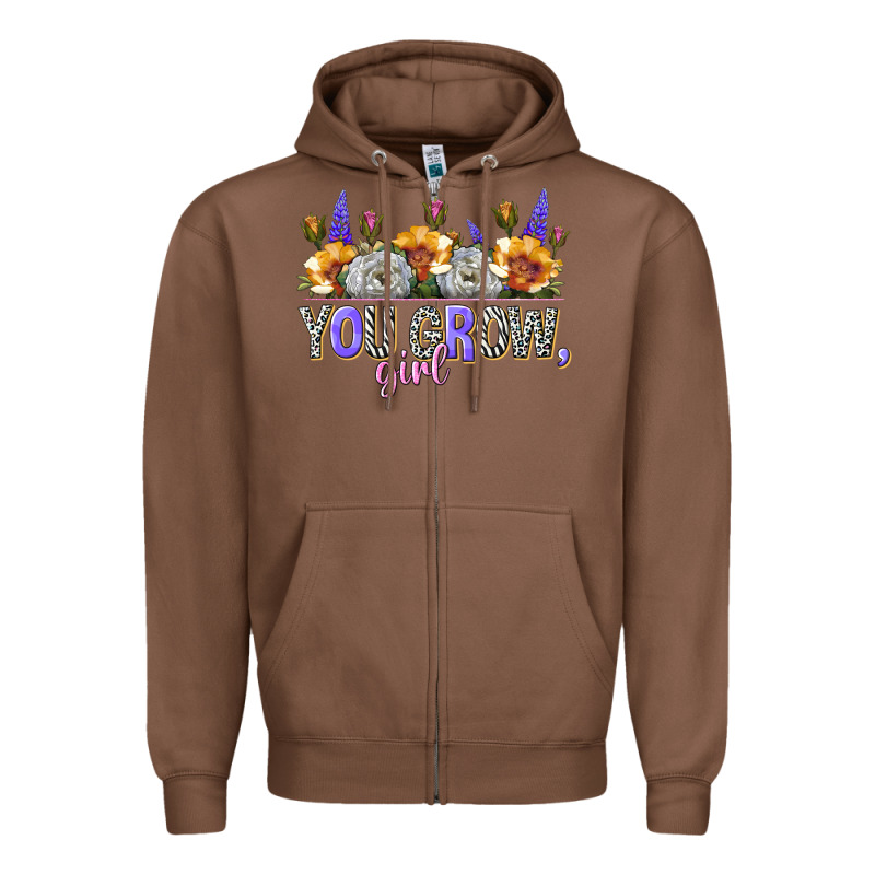 You Grow Girl Zipper Hoodie by NancyCooperArtShop | Teevron