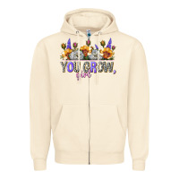 Sandshell you grow girl Zipper Hoodie - NancyCooperArtShop