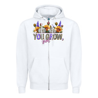 White you grow girl Zipper Hoodie - NancyCooperArtShop