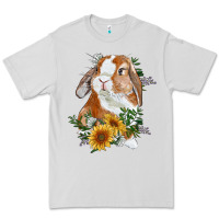 Dove Grey bunny with sunflowers Premium Tee - RanaPortraitStore