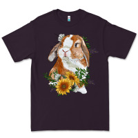 Plum bunny with sunflowers Premium Tee - RanaPortraitStore