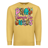 Antique Gold pray through the chaos Premium Sweatshirt - Artiststas