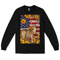 Black Western American Deer Long Sleeve Tee - LillyAllenDesigns