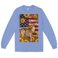 Colony Blue Western American Deer Long Sleeve Tee - LillyAllenDesigns