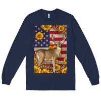 Navy Western American Deer Long Sleeve Tee - LillyAllenDesigns