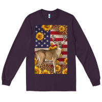 Plum Western American Deer Long Sleeve Tee - LillyAllenDesigns