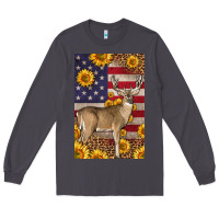 Smoke Western American Deer Long Sleeve Tee - LillyAllenDesigns