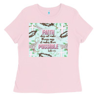 Bubblegum Pink faith does not make things easy Ladies Tee - JahusDesignShop