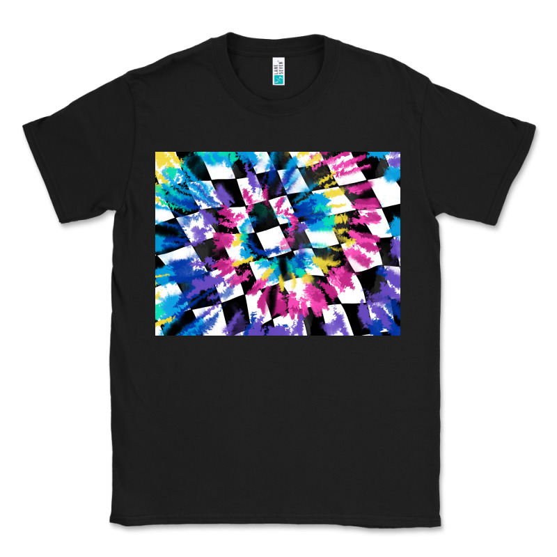 Tie Dye Colourful Race Flag Background 3200x2400 Classic Tee by AdoDesignShop | Teevron