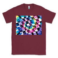 Burgundy tie dye colourful race flag background 3200x2400 Classic Tee - AdoDesignShop