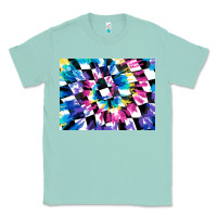 Seafoam tie dye colourful race flag background 3200x2400 Classic Tee - AdoDesignShop