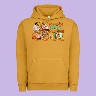 Pumpkin Spice And Everything Nice Urban Hoodie Designed By Cowgirlartshop