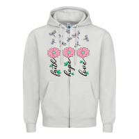 Dove Grey faith hope love Zipper Hoodie - MaliasSmallBusiness