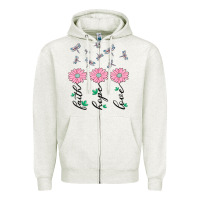 Oatmeal Heather faith hope love Zipper Hoodie - MaliasSmallBusiness