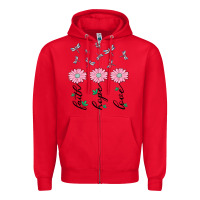 Red faith hope love Zipper Hoodie - MaliasSmallBusiness