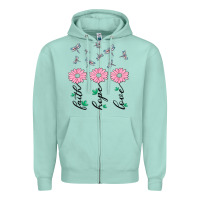 Seafoam faith hope love Zipper Hoodie - MaliasSmallBusiness