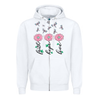 White faith hope love Zipper Hoodie - MaliasSmallBusiness