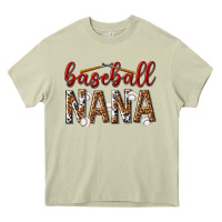 Mossy baseball nana with leopard Heavy Core Tee - texasbilliewilder