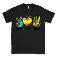 Black peace love beer Classic Tee - AdoDesignShop
