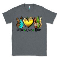 Charcoal Heather peace love beer Classic Tee - AdoDesignShop