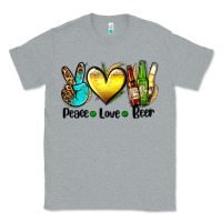 Heather Grey peace love beer Classic Tee - AdoDesignShop